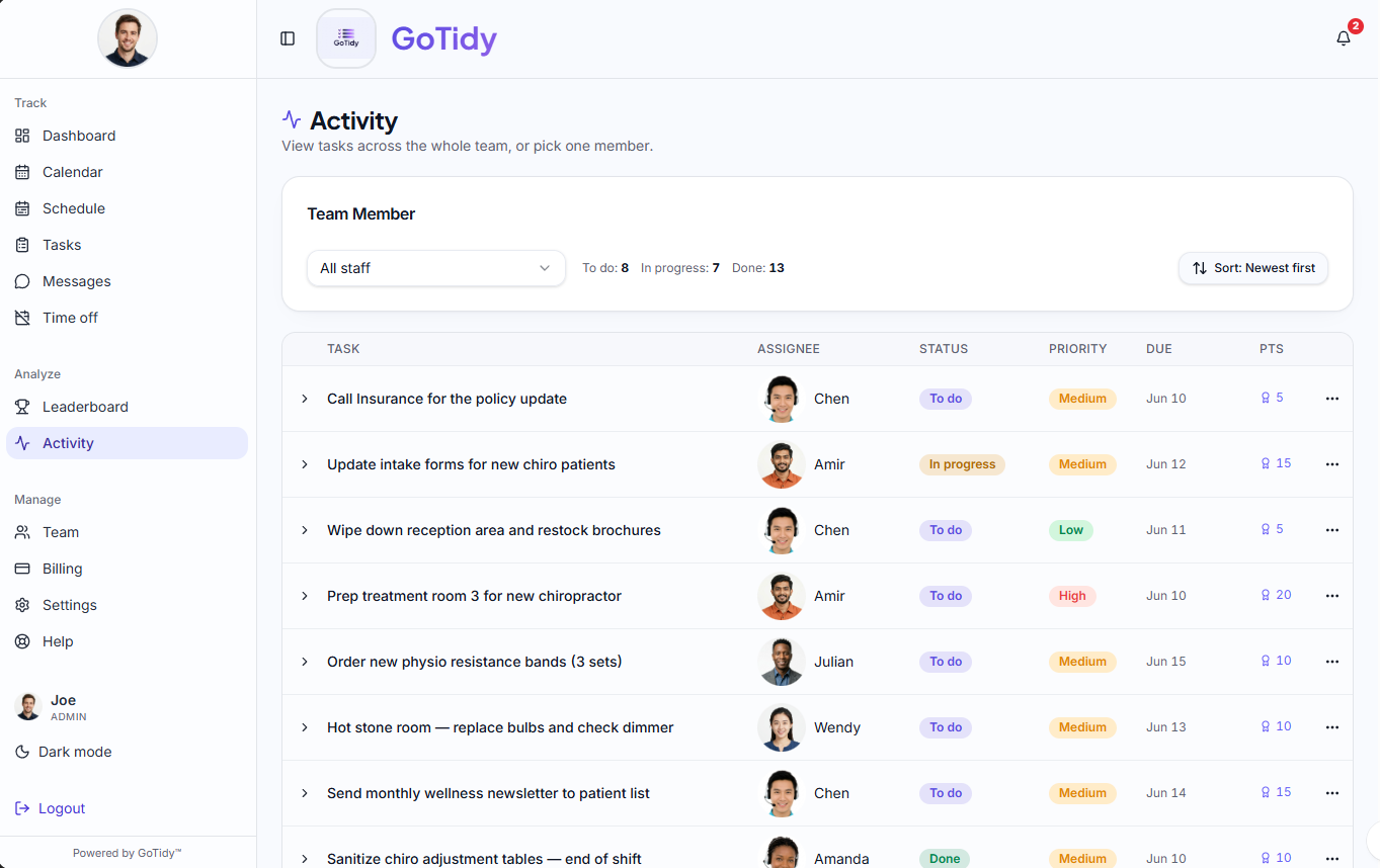 Activity screenshot