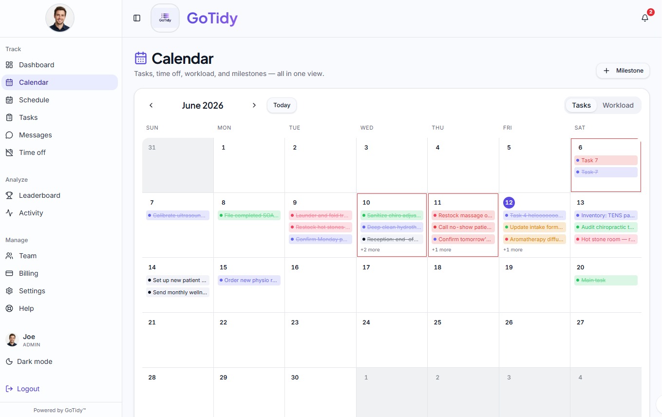 Calendar screenshot